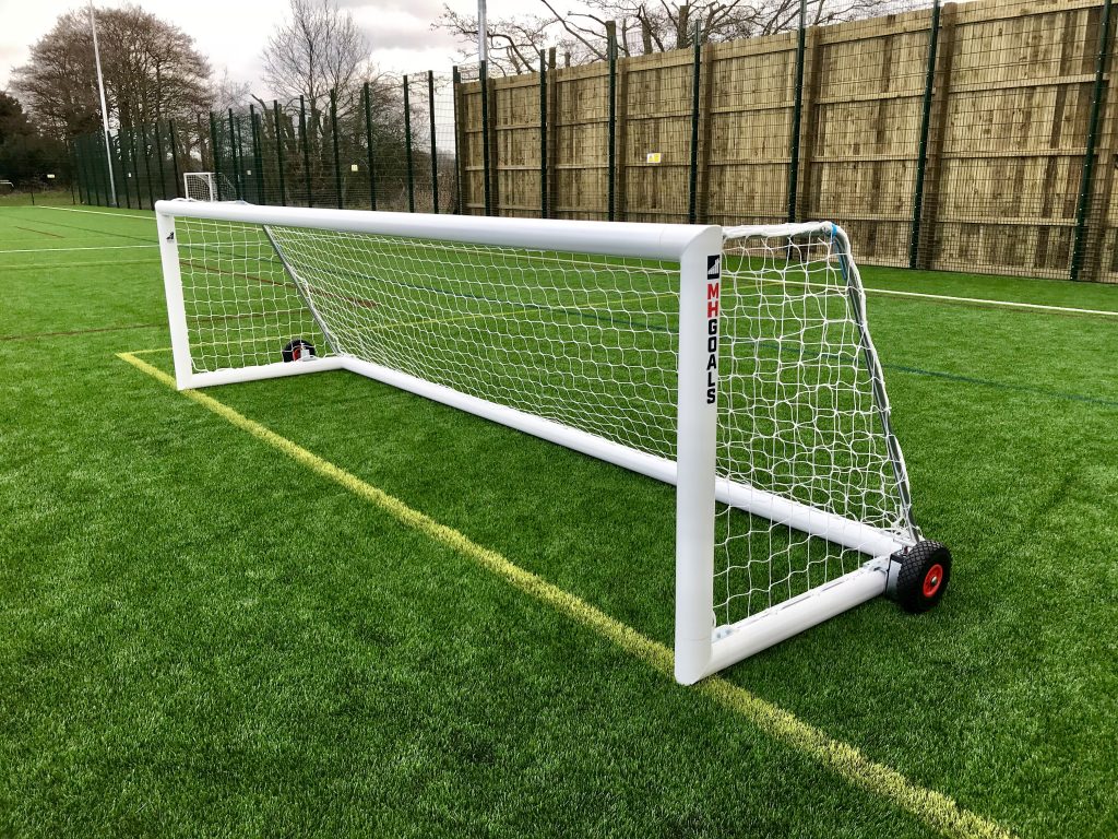 16x4 Selfweighted Wheeled Football 5v5 Goal Package: 5-A-Side Freestanding Aluminium