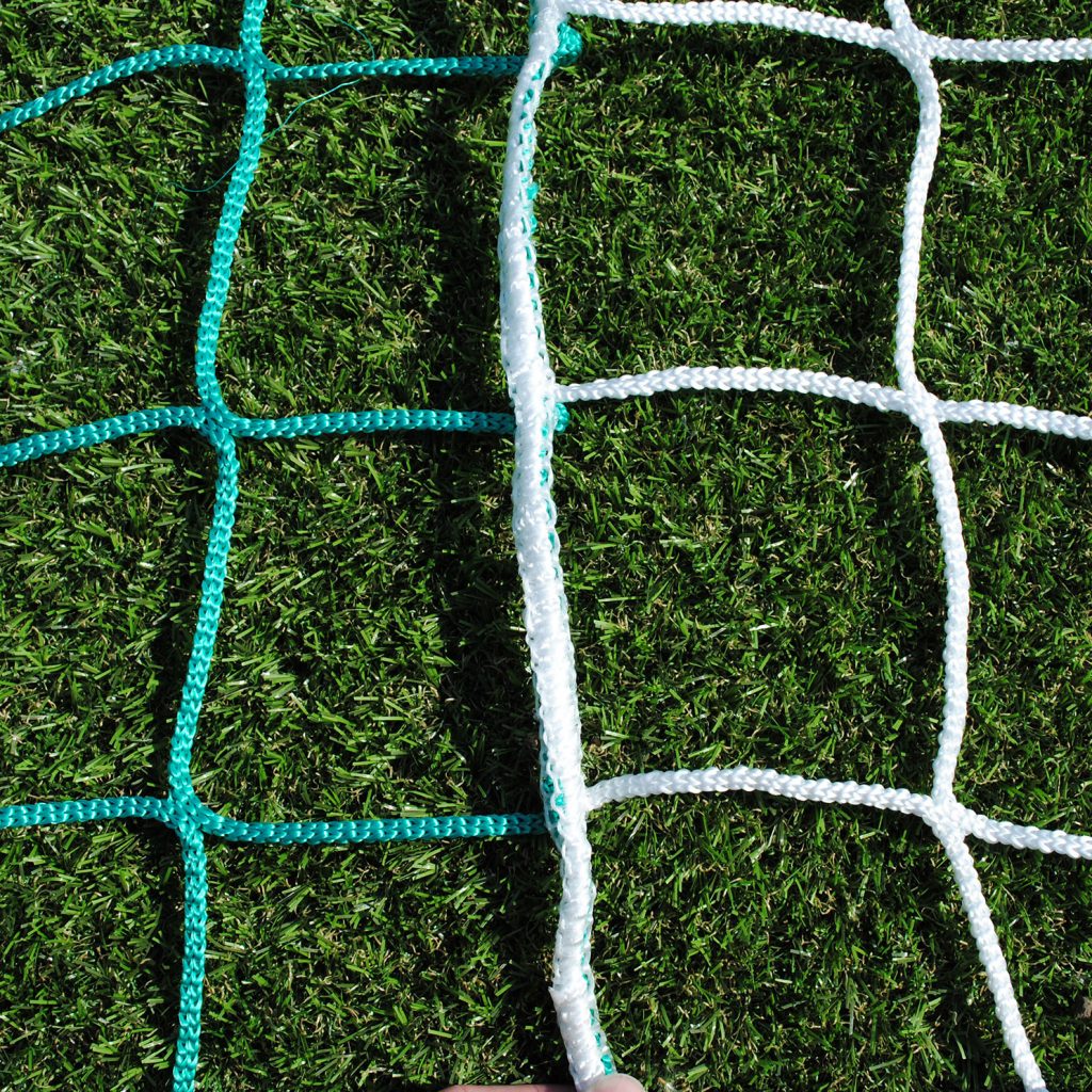 Two Colour Vertical Striped Standard Nets for Mini Soccer 16x6 Football Goals