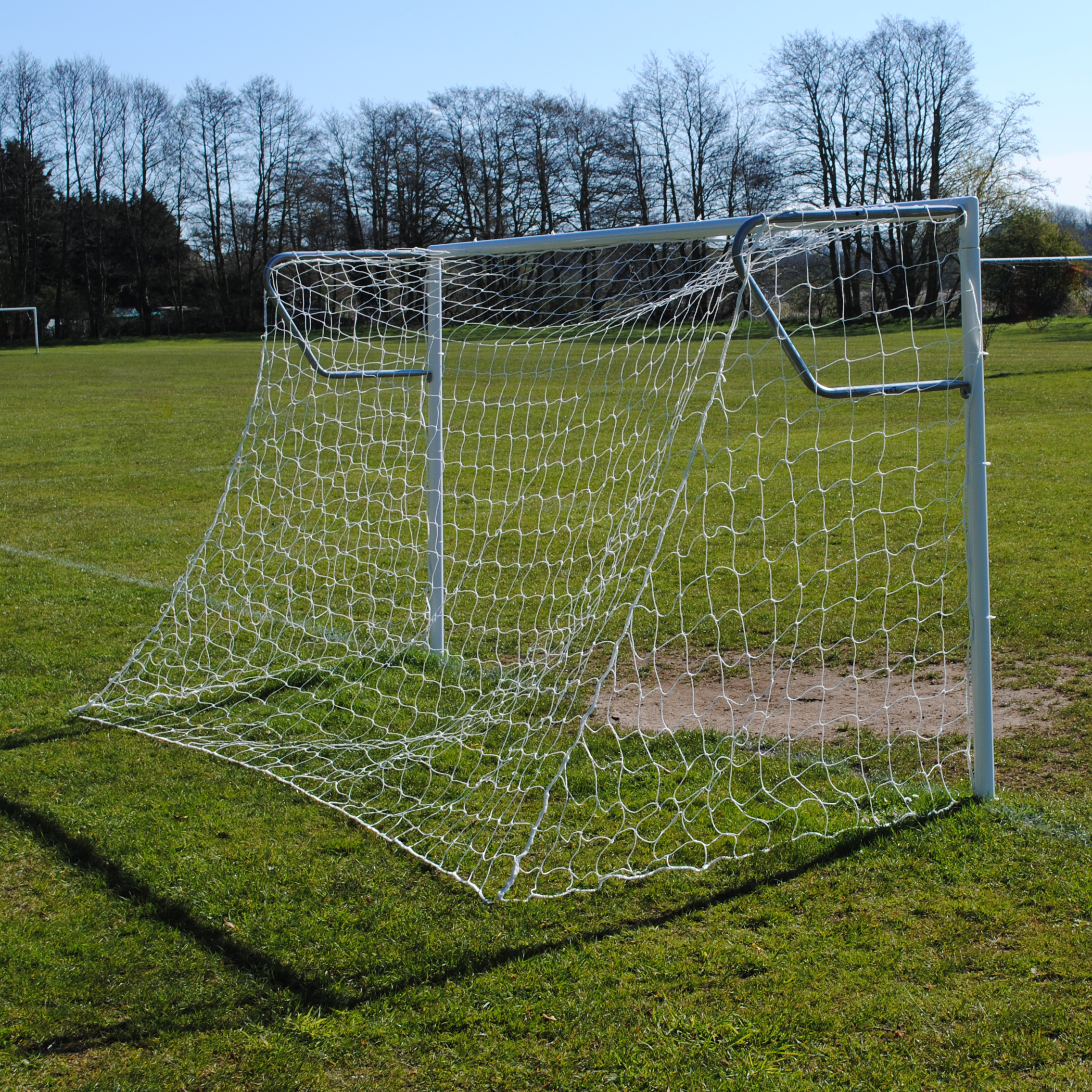 16x6 Heavy Duty 60mm Football 7v7 Goal Package: Mini Soccer Socketed Steel